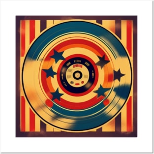 Retro Circus Themed Vinyl Record Album Cover Posters and Art